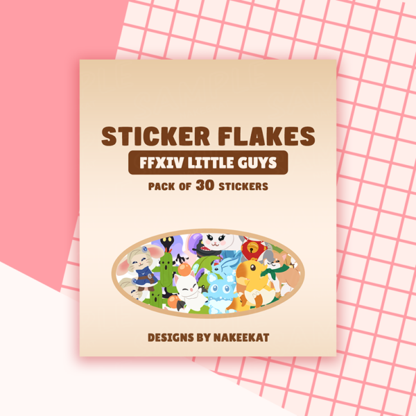 FF14 Little Guys | Sticker Flakes