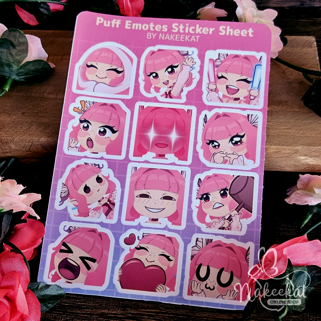 Puff Emotes • Sticker Sheet